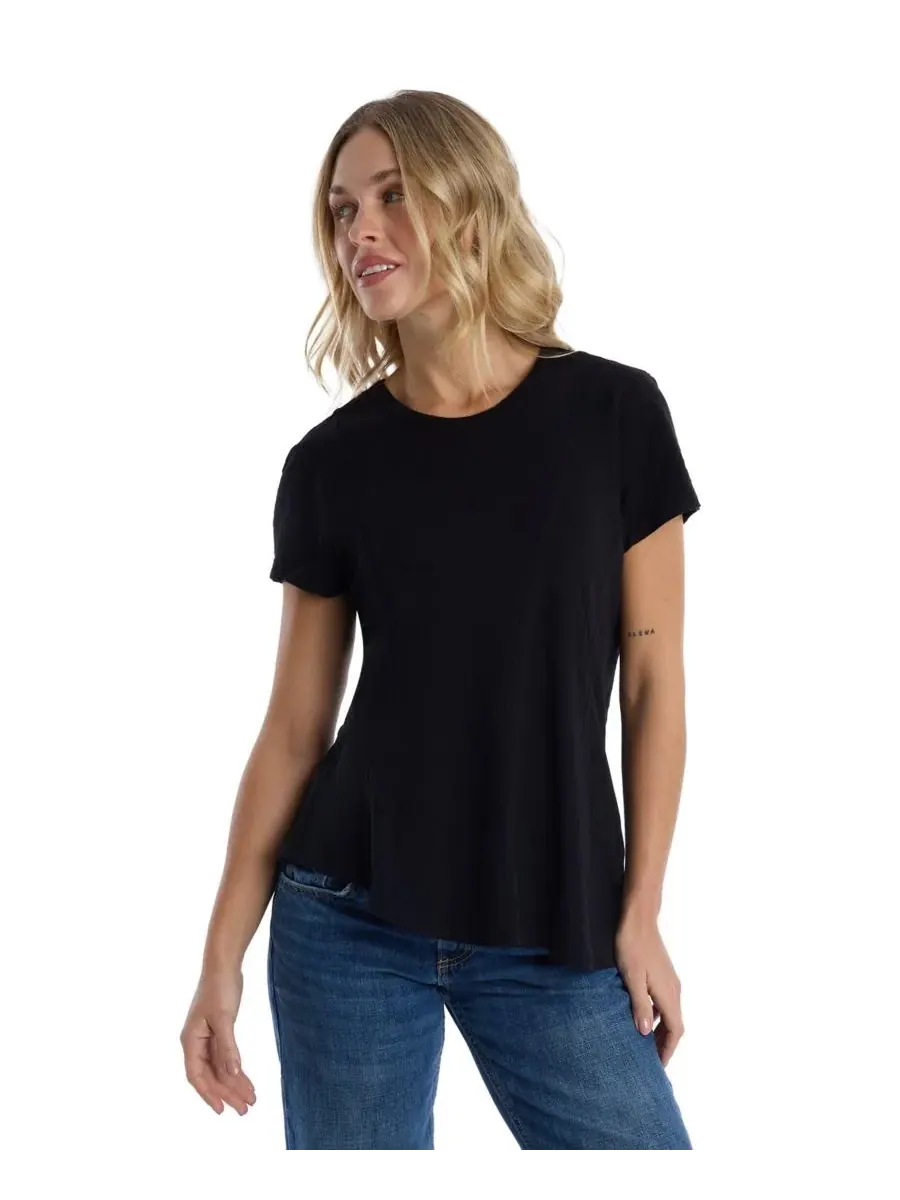 Женская футболка с круглым вырезом и коротким рукавом WILT Clothing — изображение 2 из 5, черный