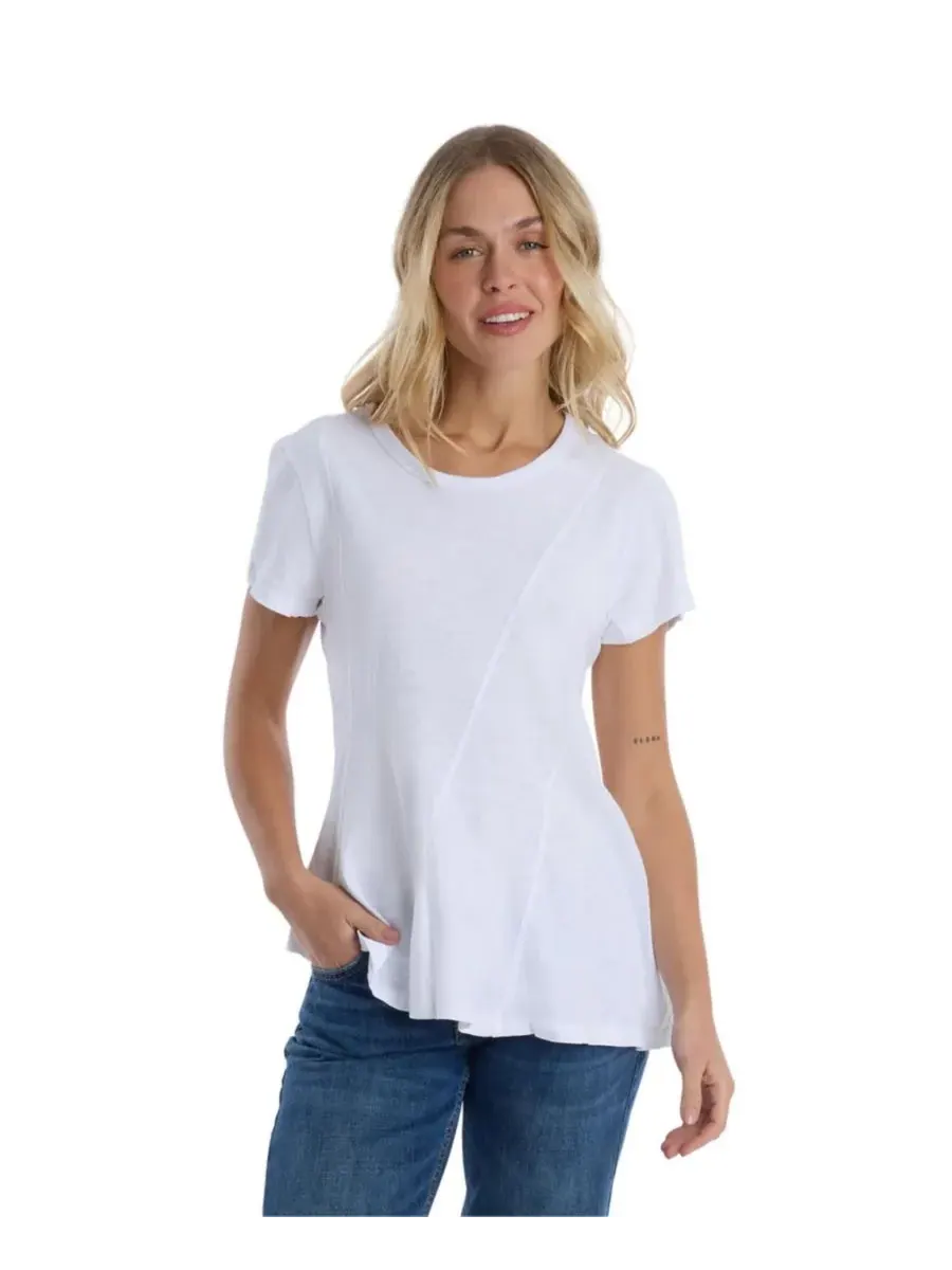 Женская футболка с круглым вырезом и коротким рукавом WILT Clothing — белый