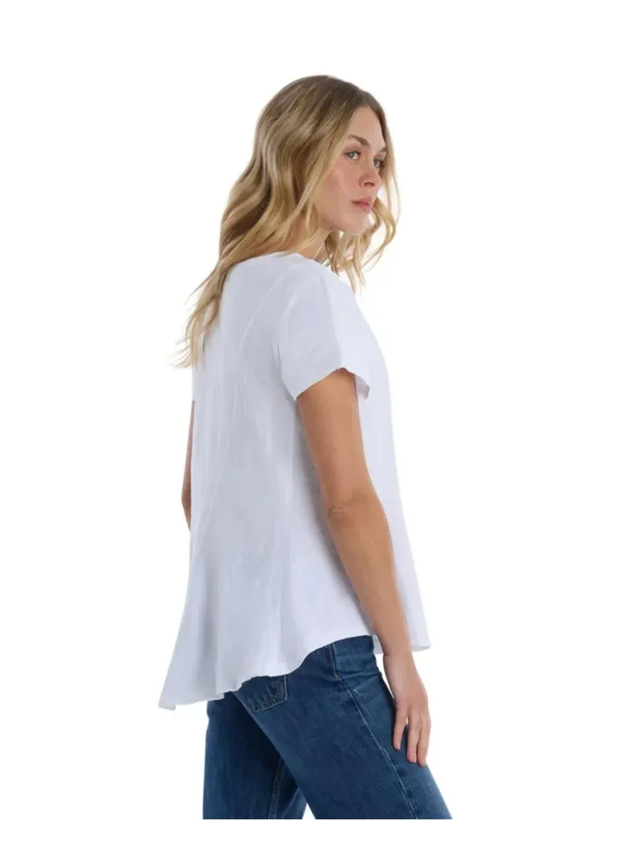 Женская футболка с круглым вырезом и коротким рукавом WILT Clothing — изображение 4 из 8, белый