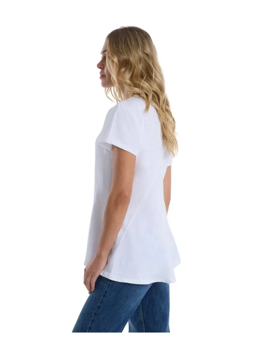Женская футболка с круглым вырезом и коротким рукавом WILT Clothing — изображение 7 из 8, белый