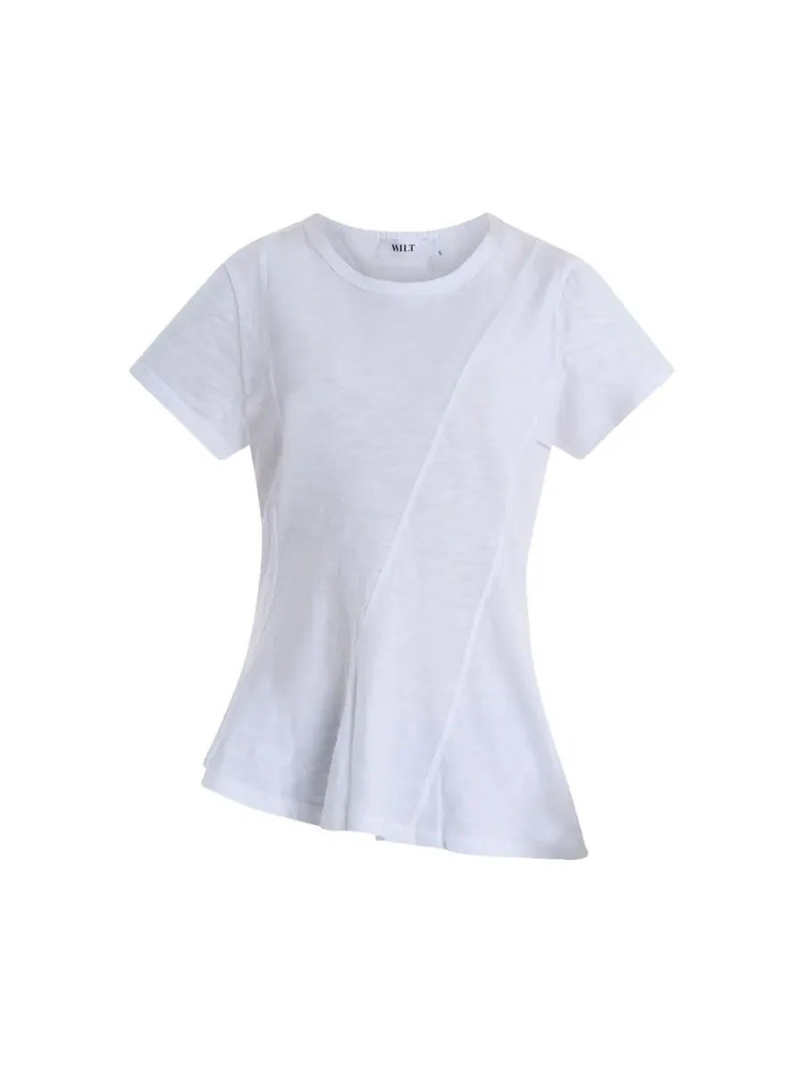 Женская футболка с круглым вырезом и коротким рукавом WILT Clothing — изображение 8 из 8, белый