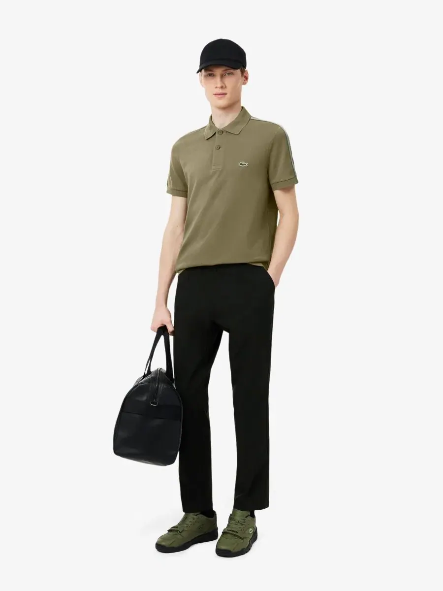 Рубашка-поло Lacoste мужская, стандартный крой, короткий рукав — изображение 2 из 5, хаки