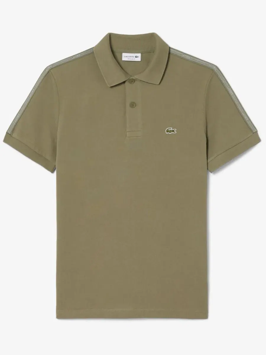 Рубашка-поло Lacoste мужская, стандартный крой, короткий рукав — изображение 5 из 5, хаки