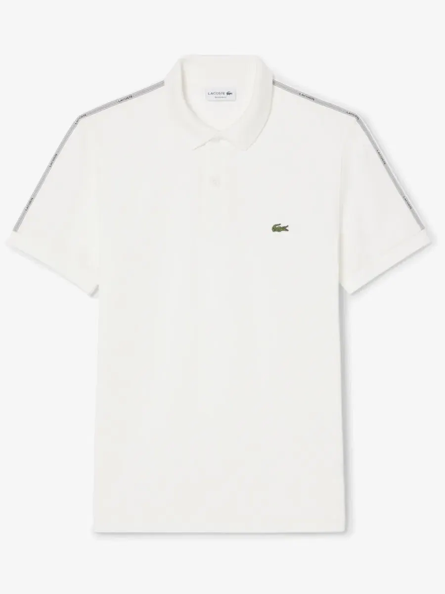 Рубашка поло Lacoste мужская с коротким рукавом, стандартный крой — изображение 5 из 5, мука