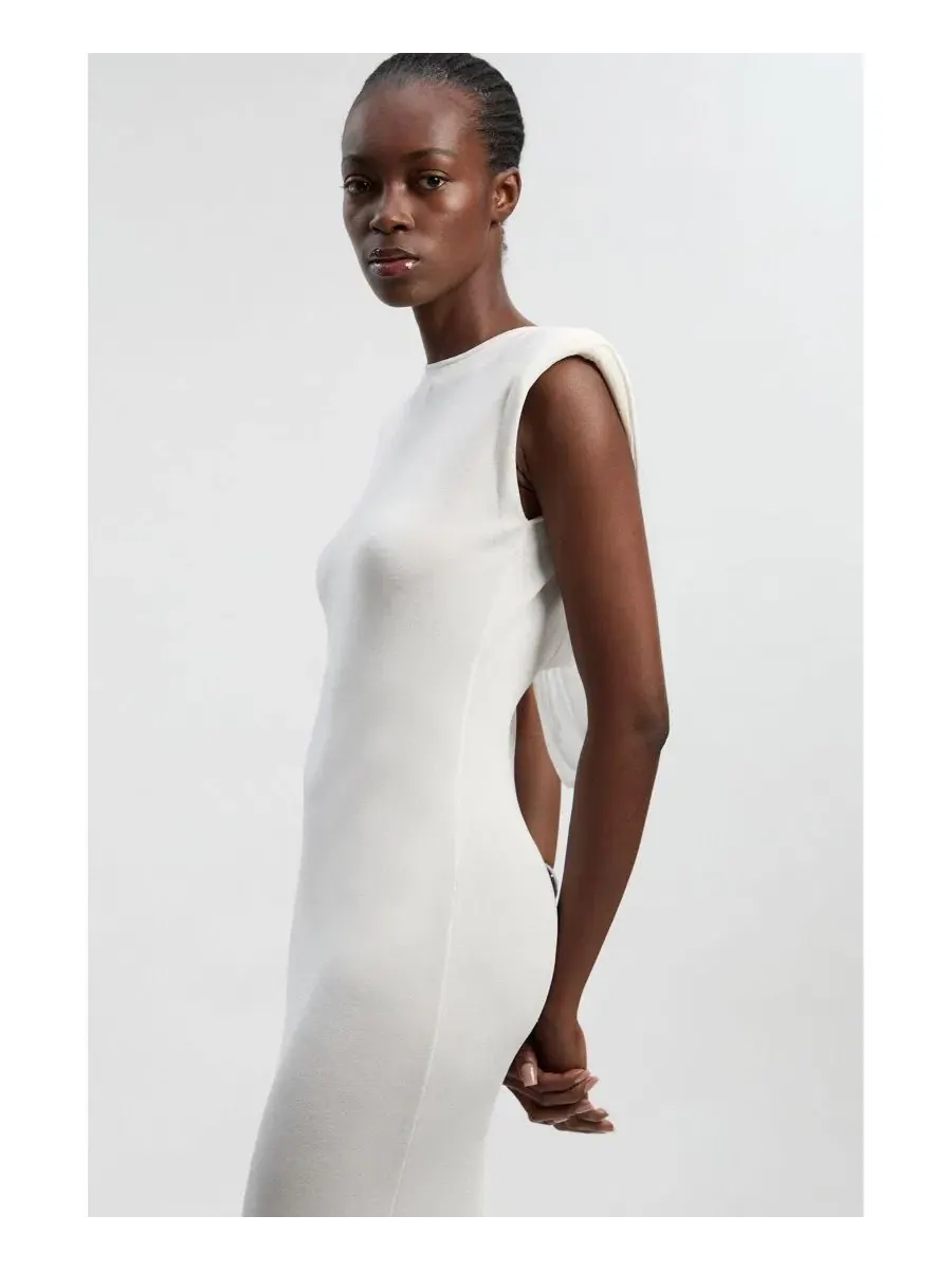 Макси-платье без рукавов с открытой спиной Karen Millen — изображение 4 из 4, белый