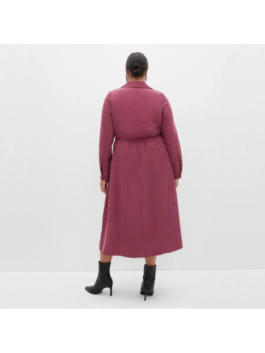 Женское миди-платье Leia с длинными рукавами CITY CHIC — изображение 2 из 4, красный