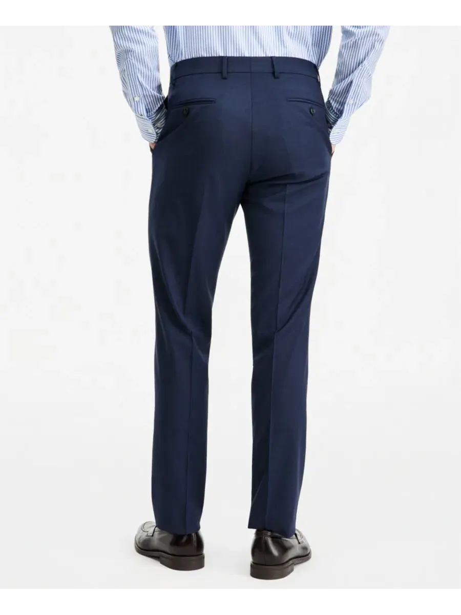 Брюки классические с зауженным силуэтом TH-Flex Stretch Tommy Hilfiger — изображение 3 из 6, синий