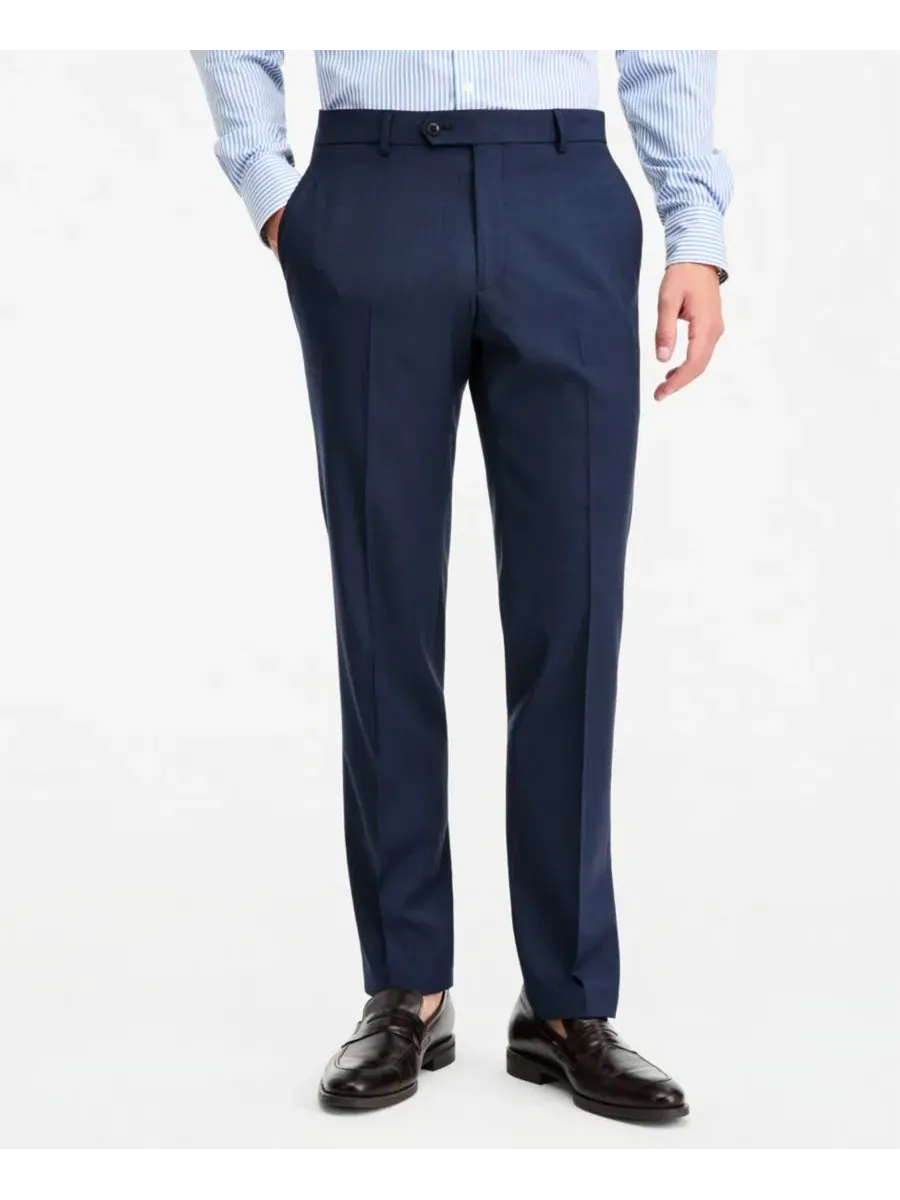 Брюки классические с зауженным силуэтом TH-Flex Stretch Tommy Hilfiger — изображение 5 из 6, синий