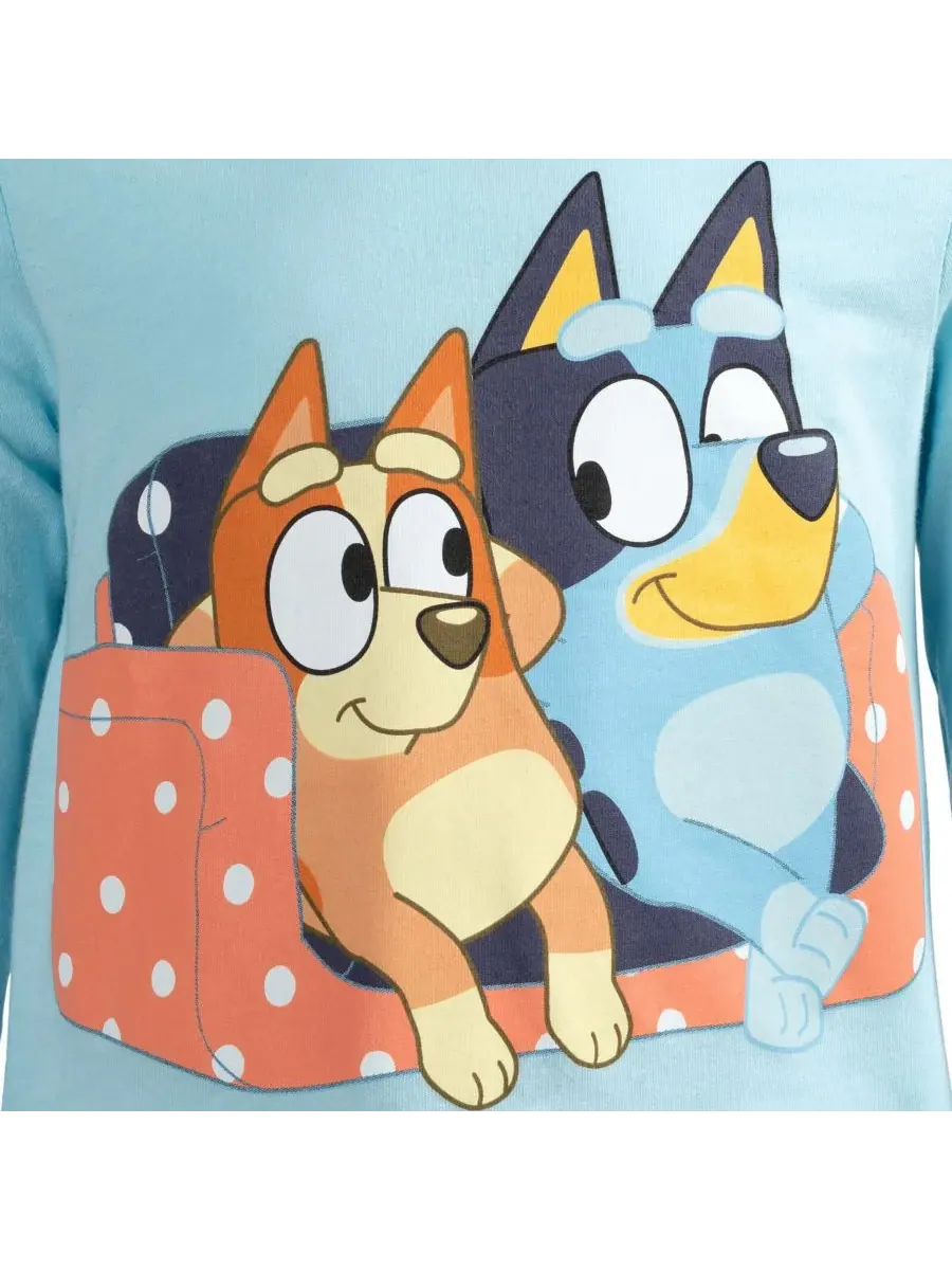 Набор из 2 футболок для девочек младшего возраста Bluey — изображение 2 из 8, синий/желтый