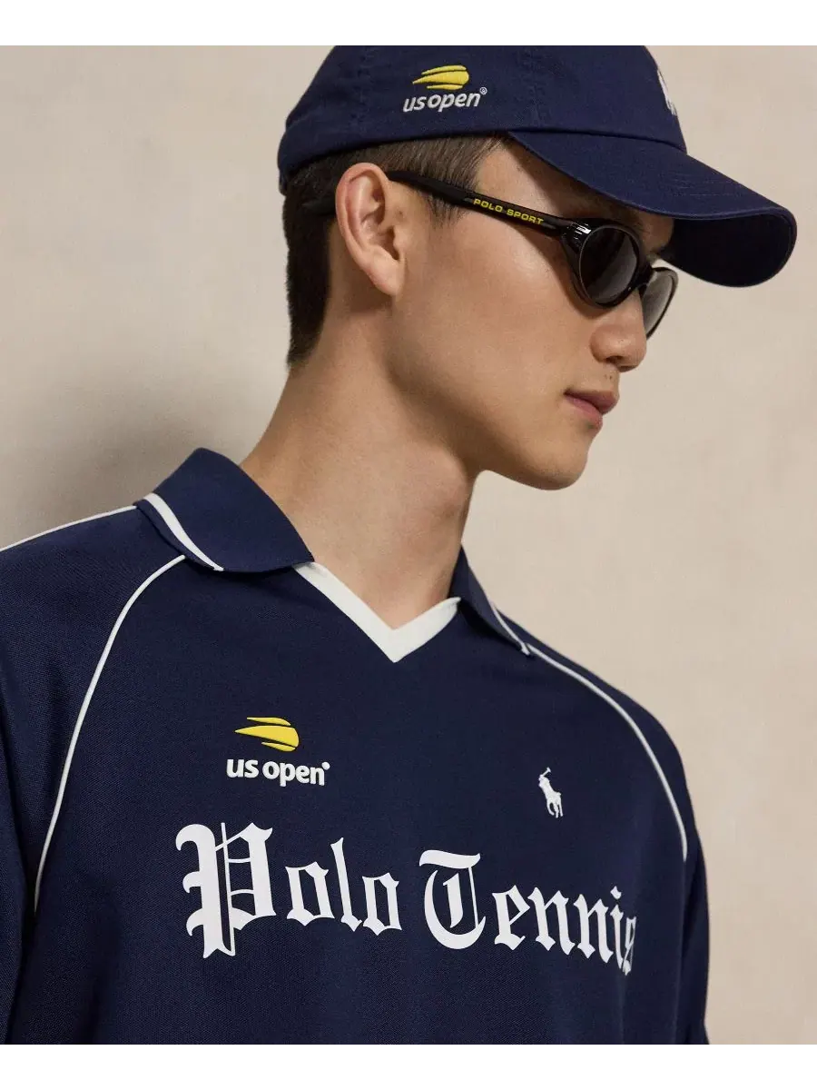 Пуловер из трикотажа с принтом Polo Tennis Polo Ralph Lauren — изображение 3 из 6, темно-синий