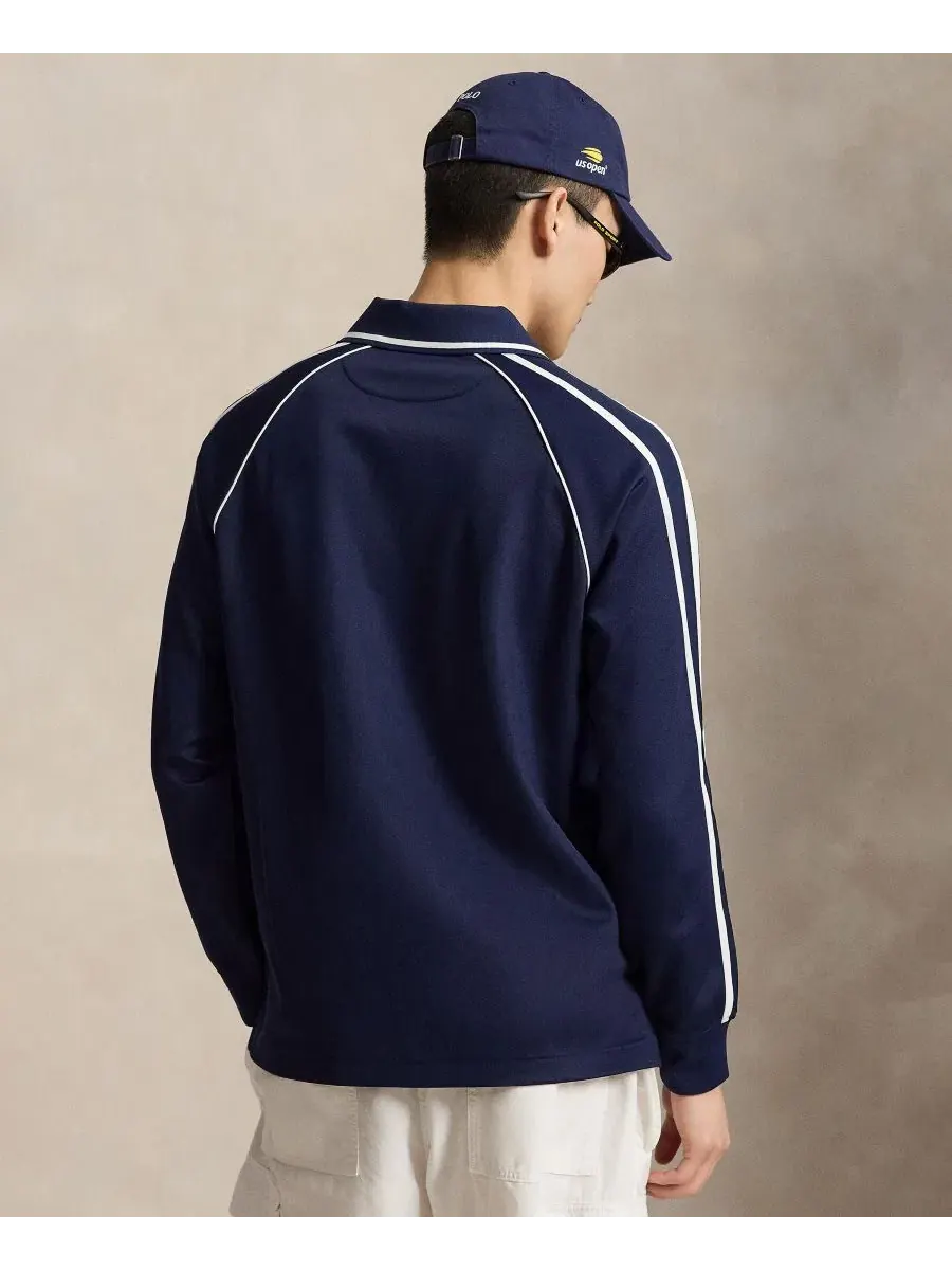 Пуловер из трикотажа с принтом Polo Tennis Polo Ralph Lauren — изображение 4 из 6, темно-синий