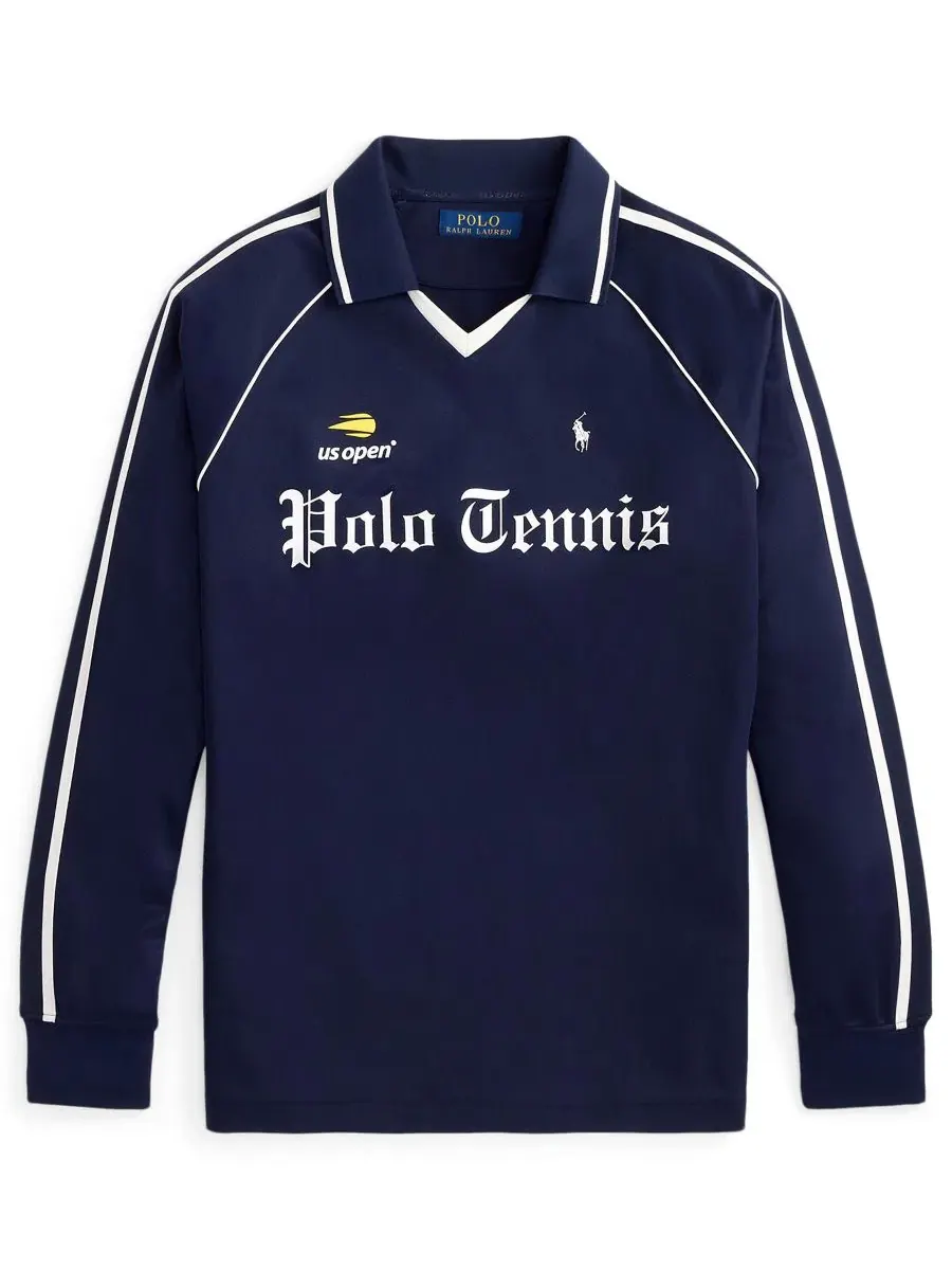Пуловер из трикотажа с принтом Polo Tennis Polo Ralph Lauren — изображение 5 из 6, темно-синий