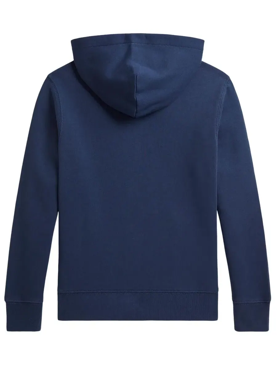 Худи из флиса с вышивкой Polo Ralph Lauren — изображение 2 из 4, темно-синий