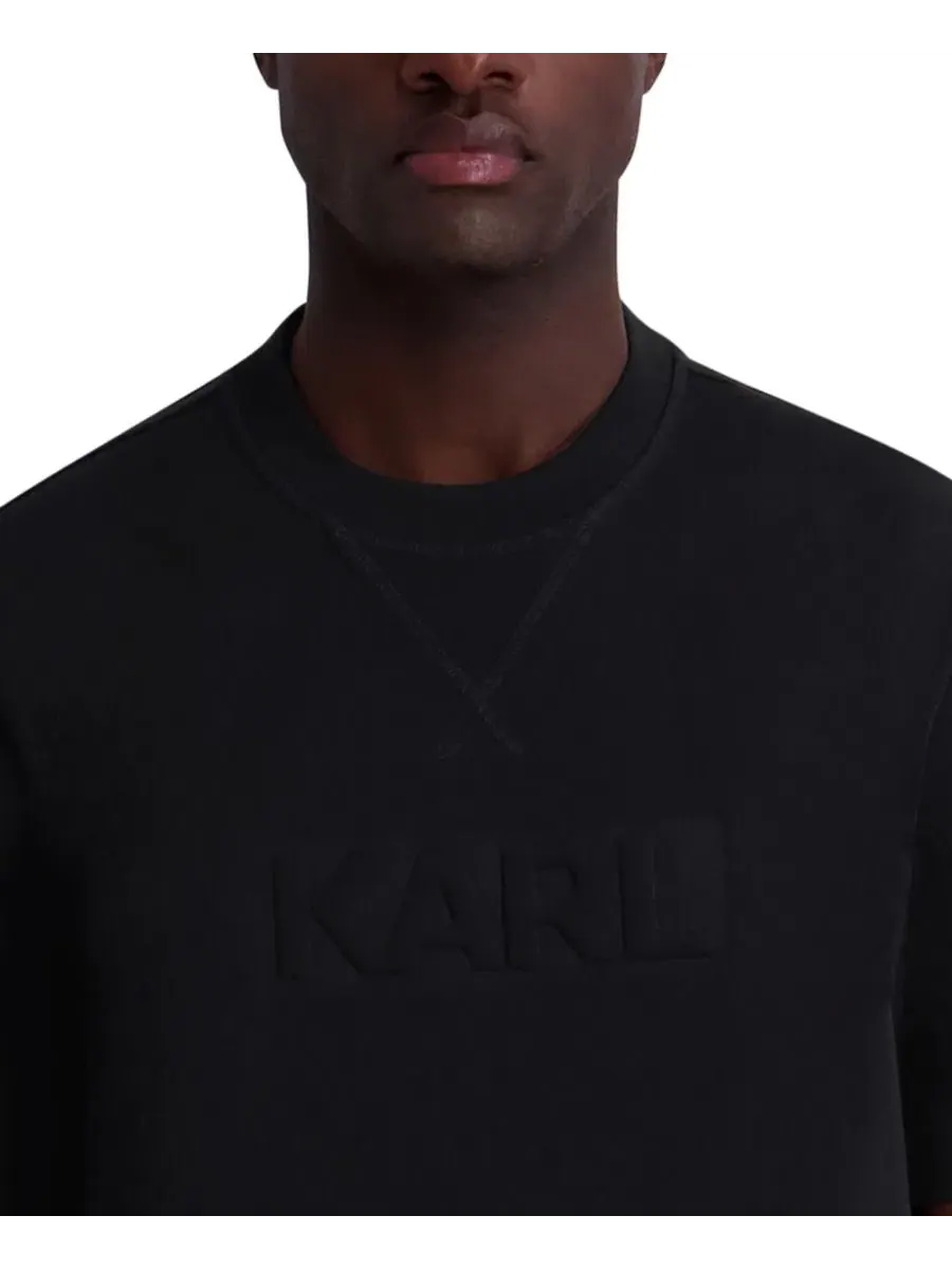 Футболка с тисненым логотипом Karl KARL LAGERFELD PARIS — изображение 4 из 5, черный