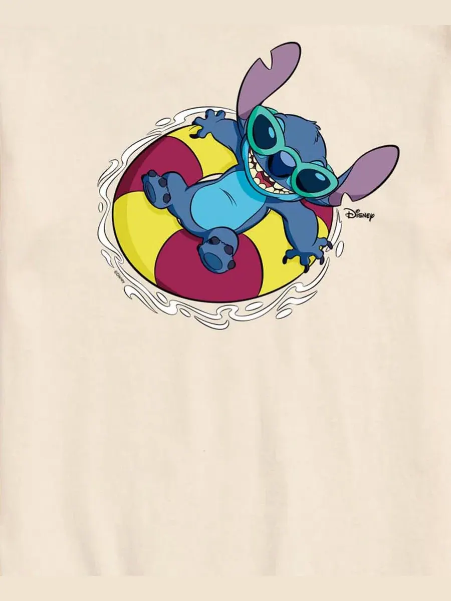Футболка с принтом Lilo and Stitch Tube Floaty AIRWAVES — изображение 3 из 3, бежевый