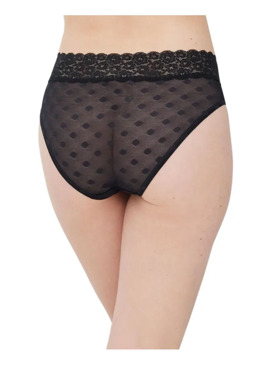 Комплект из 3 женских кружевных хипстеров Dare Dot Mesh Lace Skarlett Blue — изображение 4 из 4, черный