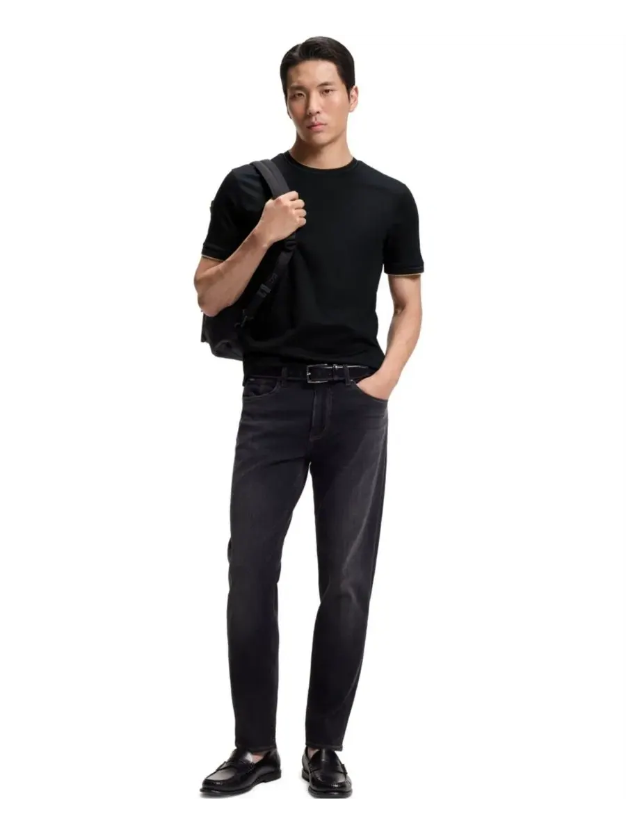 Футболка с коротким рукавом Slim Fit Hugo Boss — изображение 4 из 5, черный