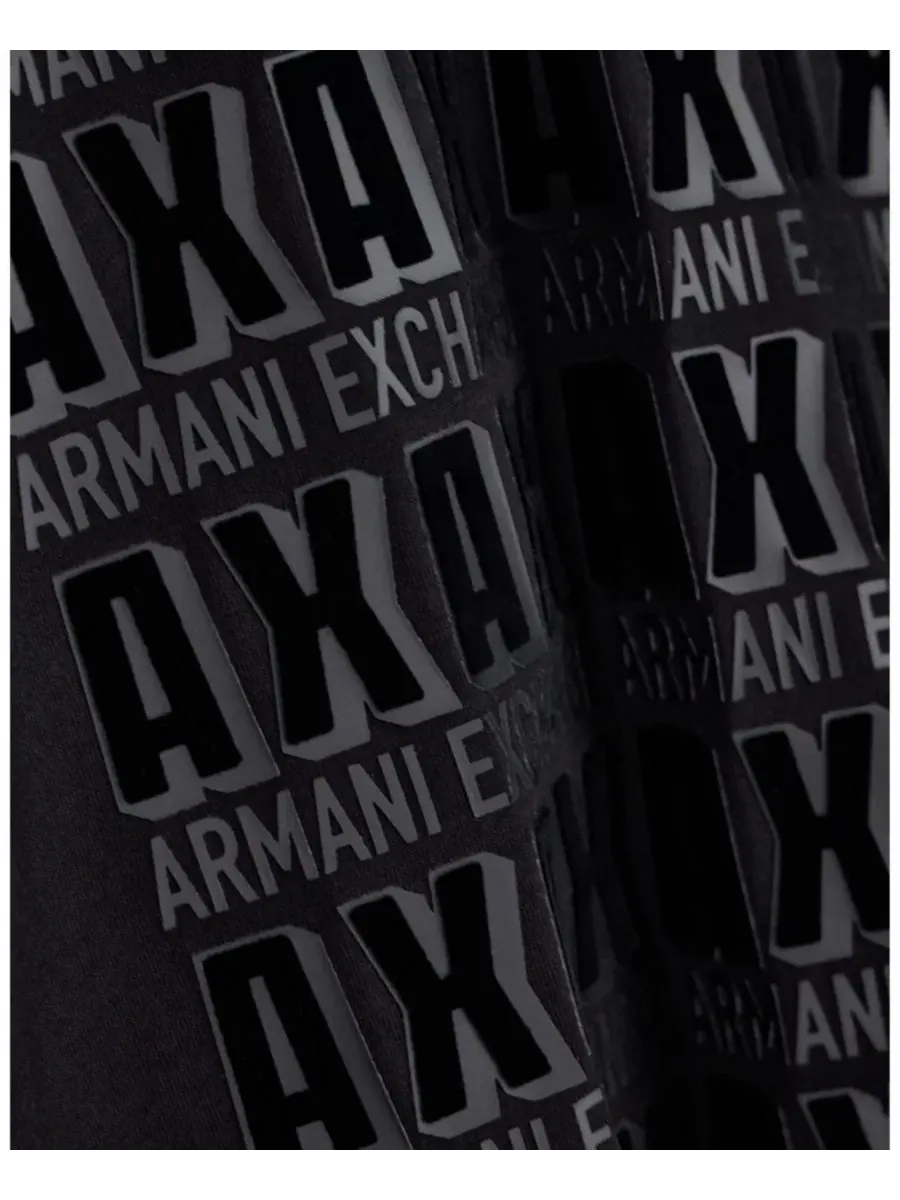 Футболка с принтом Multi Logo Box A|X Armani Exchange — изображение 6 из 8, черный