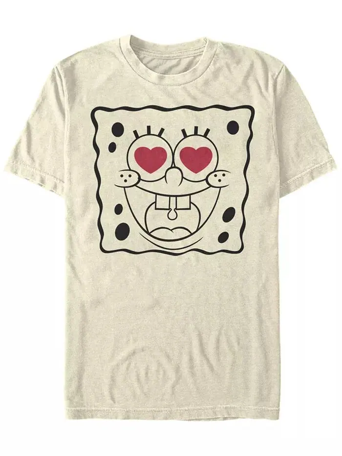 Мужская футболка с коротким рукавом и принтом SpongeBob Line Face Fifth Sun — изображение 1 из 1, прозрачный