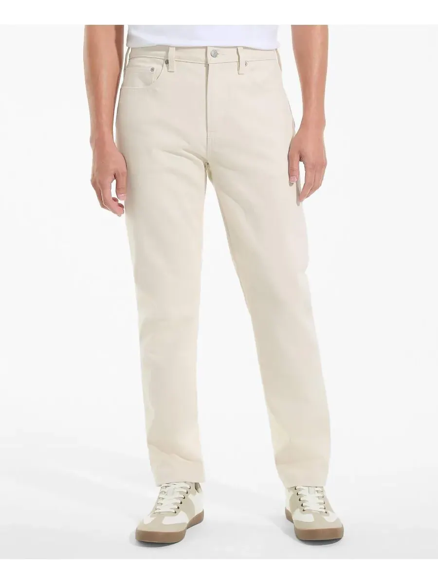 Мужские джинсы Stretch Slim Fit Natural Jean Lands' End — изображение 1 из 4, натуральный