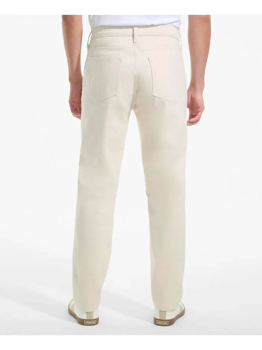 Мужские джинсы Stretch Slim Fit Natural Jean Lands' End — изображение 2 из 4, натуральный