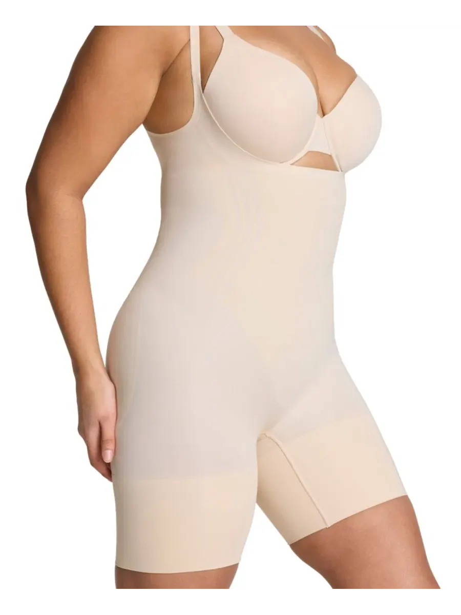 Женский боди с открытой грудью и длиной до середины бедра 10606R SPANX — изображение 3 из 3, коричневый
