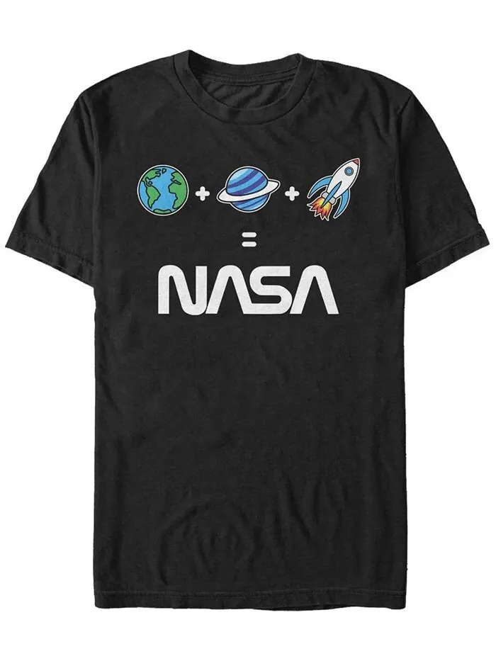 Мужская футболка NASA с короткими рукавами Emoji's Equal NASA Fifth Sun — изображение 1 из 1, черный