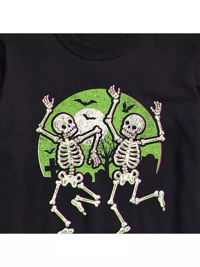 Мужская футболка с коротким рукавом Hybrid Apparel Skeletons Dancing AIRWAVES — изображение 3 из 3, черный