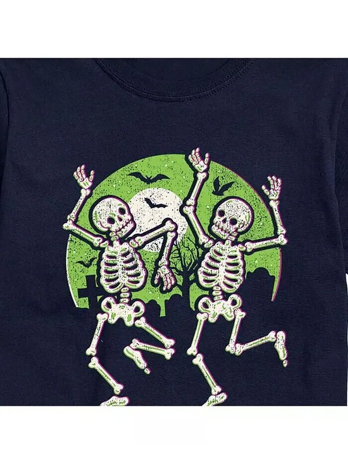 Мужская футболка с коротким рукавом Hybrid Apparel Skeletons Dancing AIRWAVES — изображение 3 из 3, синий