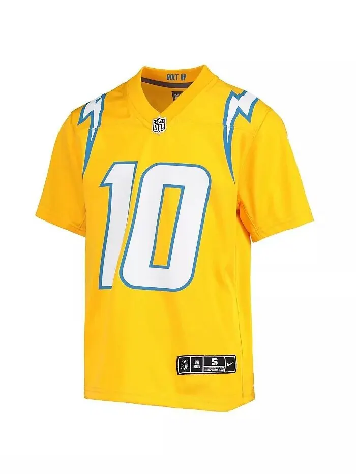 Джерси Big Boys Justin Herbert Gold Los Angeles Chargers Inverted Team Game Nike — изображение 2 из 3