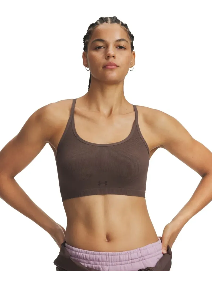 Спортивный бюстгальтер без швов с U-образным вырезом Under Armour — изображение 4 из 6, серый