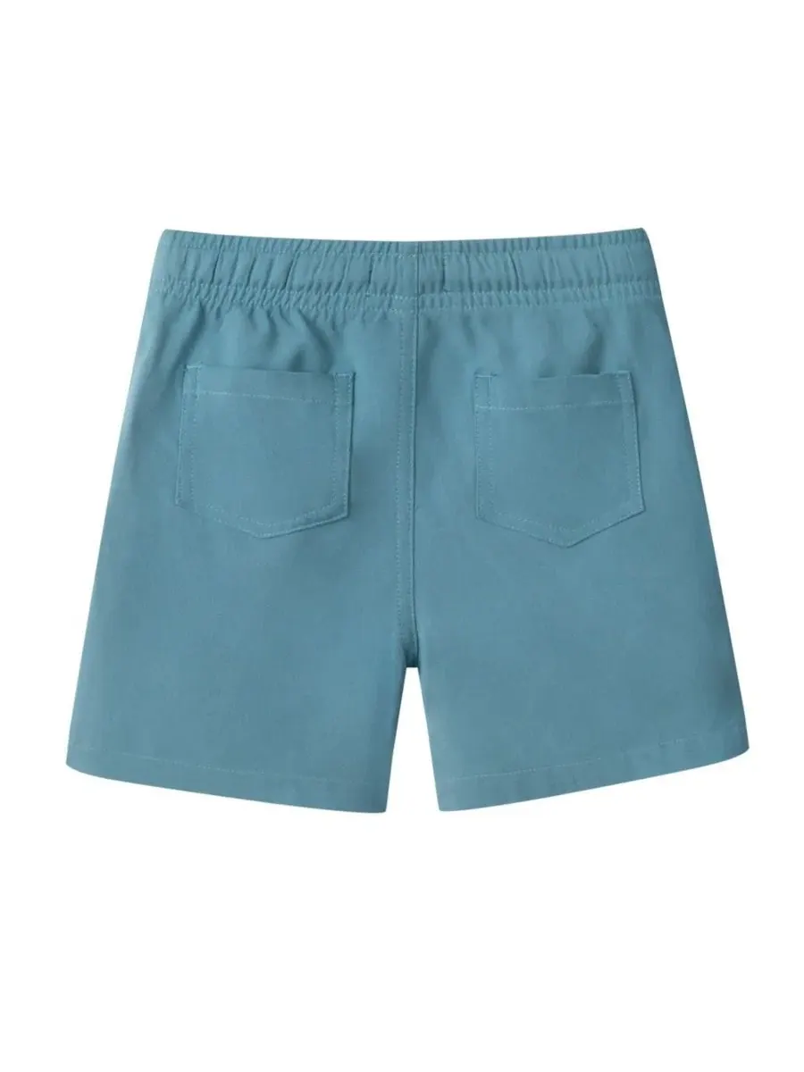 Комплект из рубашки и шорт для мальчика Teal Striped Buttondown and Linen Shorts Set Andy & Evan — изображение 5 из 5