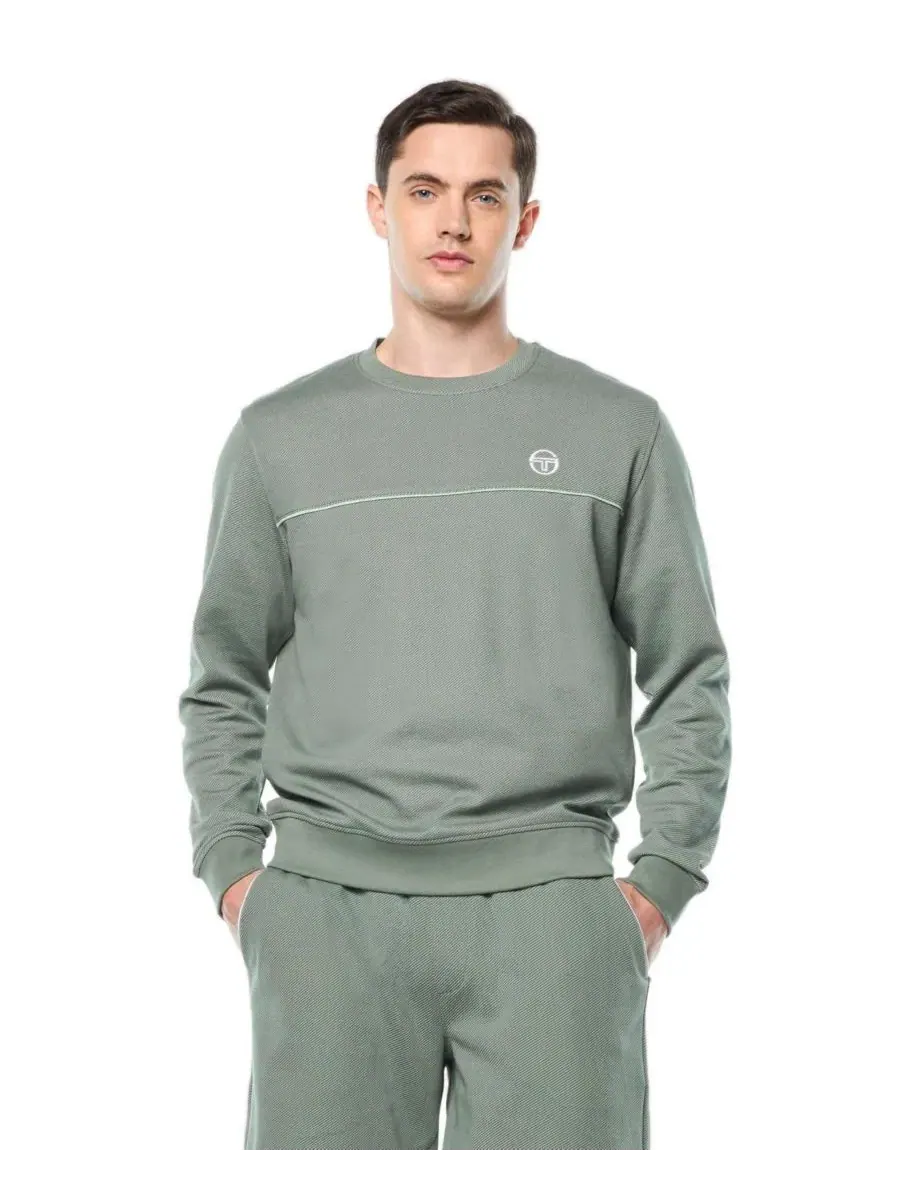 Свитшот мужской с круглым вырезом из жаккарда Agiato Sergio Tacchini — изображение 1 из 4, лавр