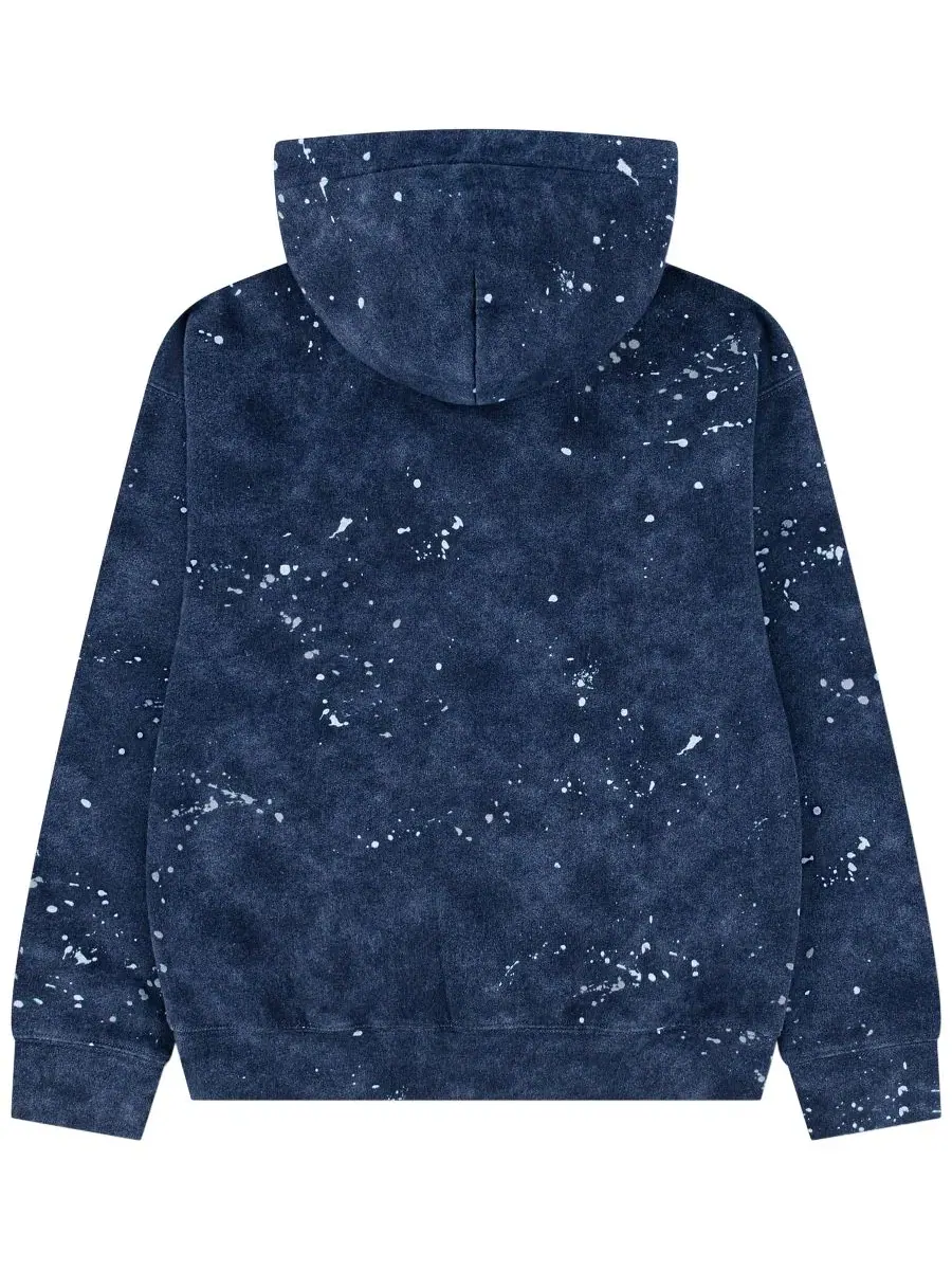 Худи с принтом из флиса Abercrombie Kids — изображение 2 из 3, темно-синий