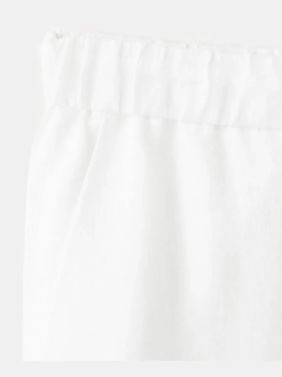 Брюки женские широкие из льна Wide-Leg MANGO — изображение 13 из 18, коричневый