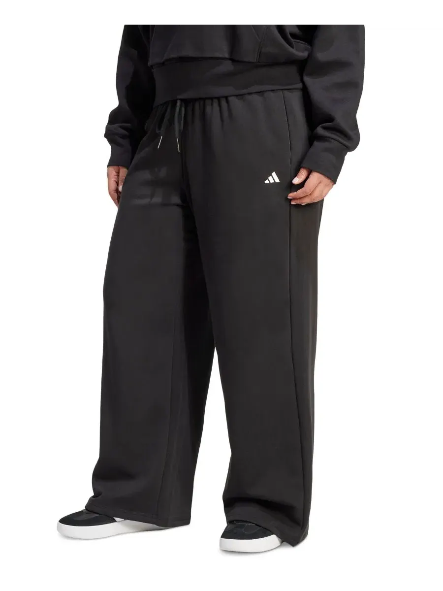 Спортивные брюки с флисом, mid-rise, с боковыми полосами adidas