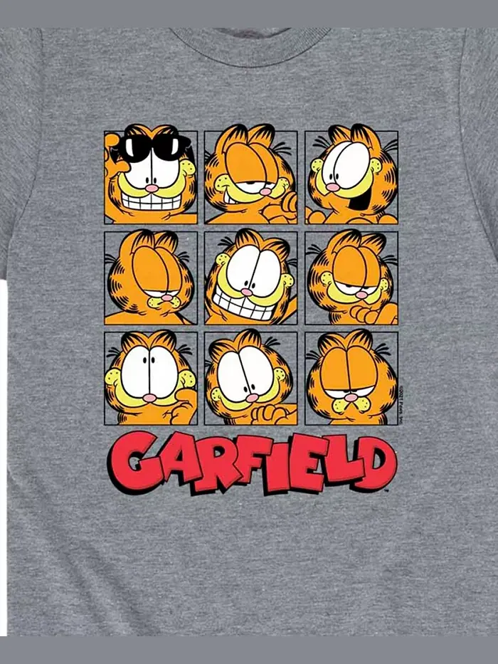 Футболка с принтом для мальчиков Toddler Boys Faces Garfield — изображение 3 из 3, серый