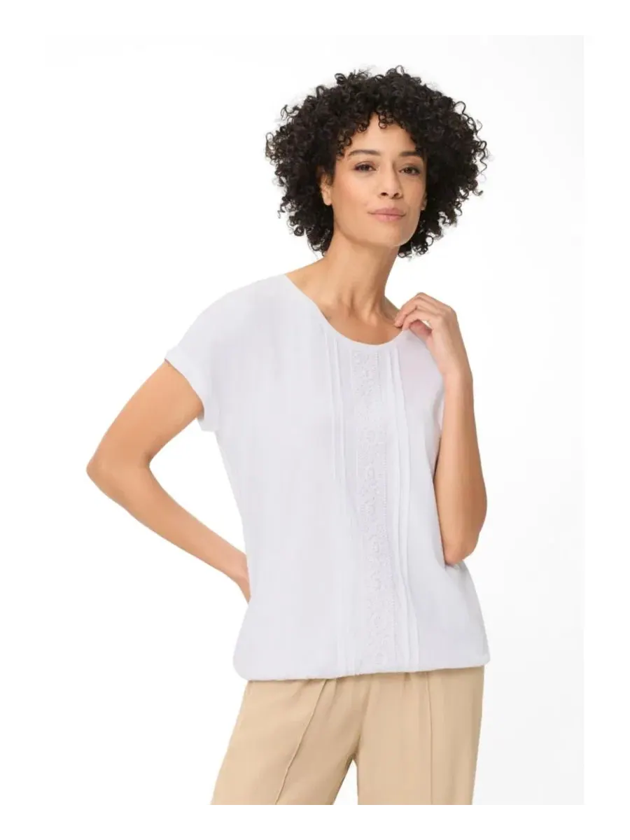 Женская футболка с вышивкой Tonal Embroidered Olsen — изображение 1 из 5, белый
