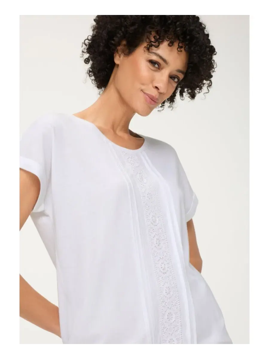 Женская футболка с вышивкой Tonal Embroidered Olsen — изображение 4 из 5, белый