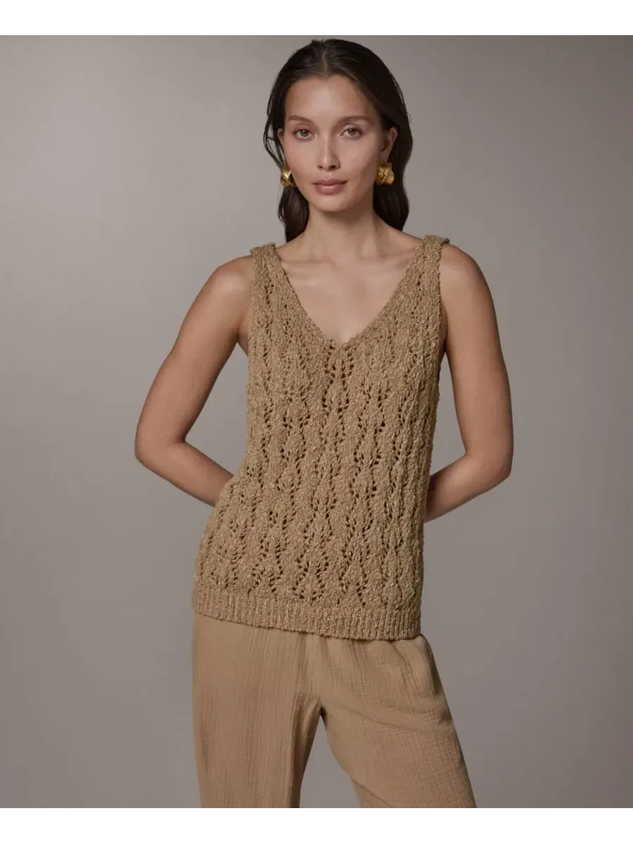 Майка-борцовка с двойным V-вырезом Donna Karan Weekend — изображение 1 из 7, олененок