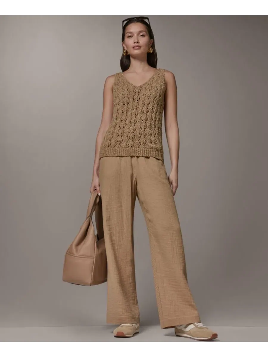 Майка-борцовка с двойным V-вырезом Donna Karan Weekend — изображение 6 из 7, олененок