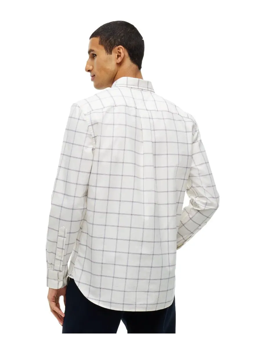 Мужская рубашка с принтом в клетку, модель Heritage Regular-Fit Oxford Windowpane Tommy Hilfiger — изображение 4 из 4