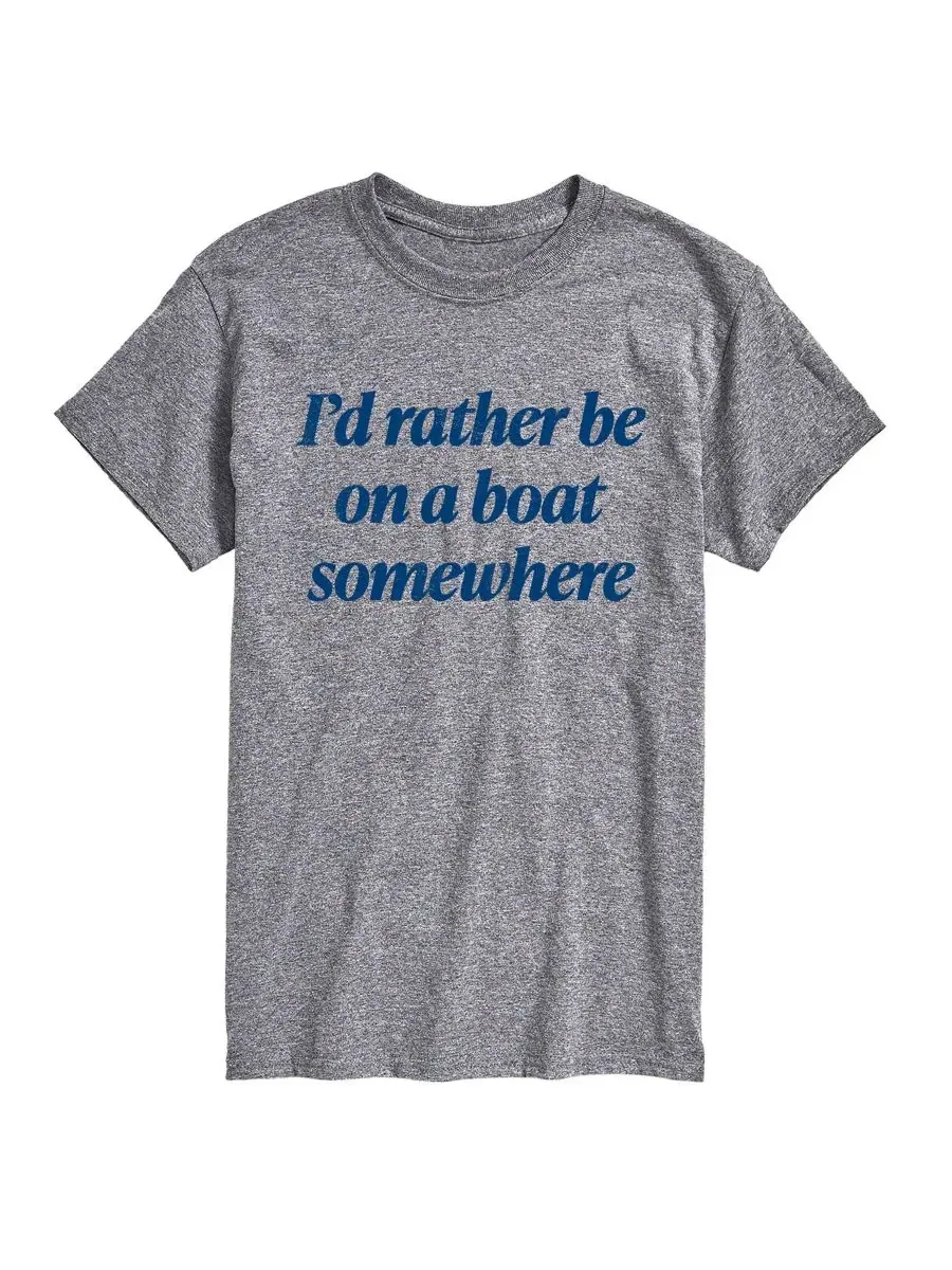 Футболка с принтом Rather Be On Boat Somewhere AIRWAVES — изображение 1 из 3, приглушенный
