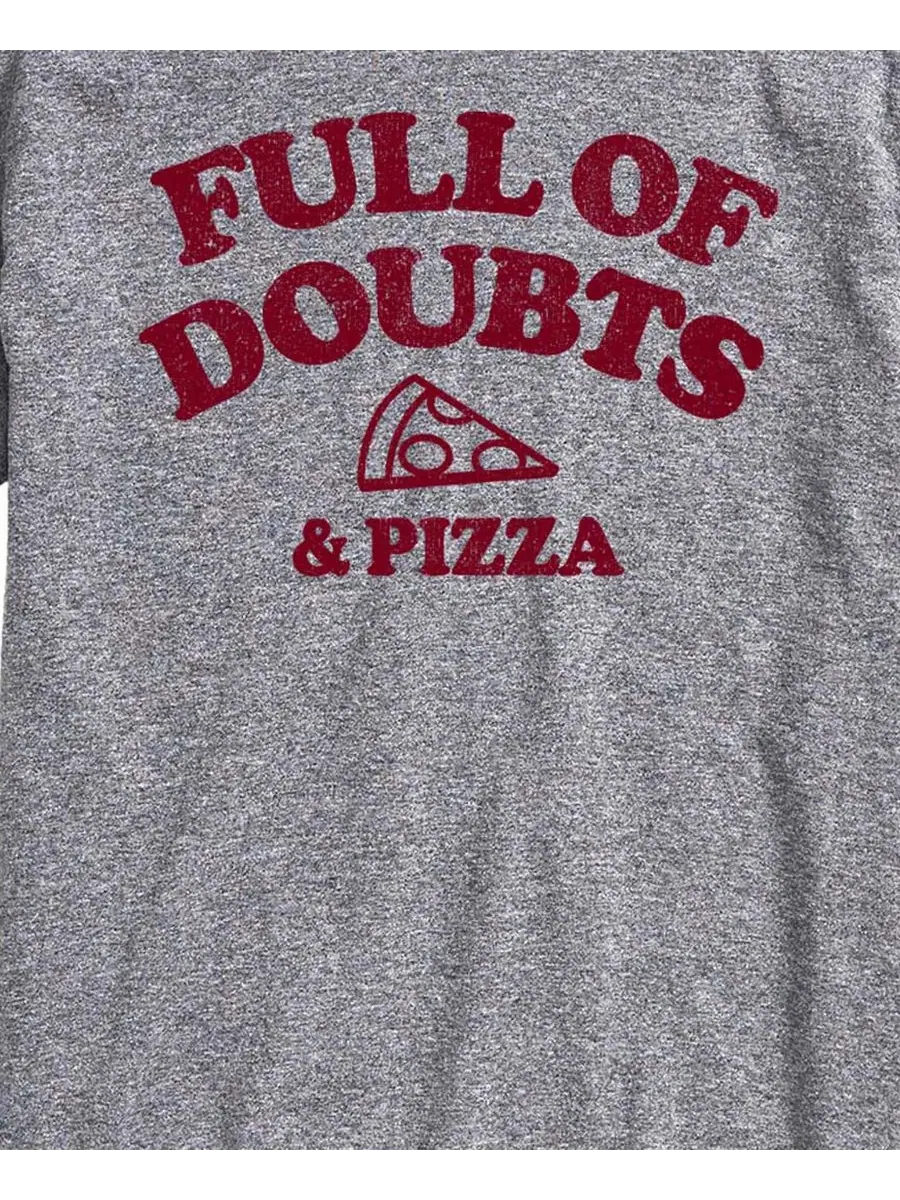 Футболка мужская с коротким рукавом Full Of Doubts And Pizza AIRWAVES — изображение 3 из 3, приглушенный