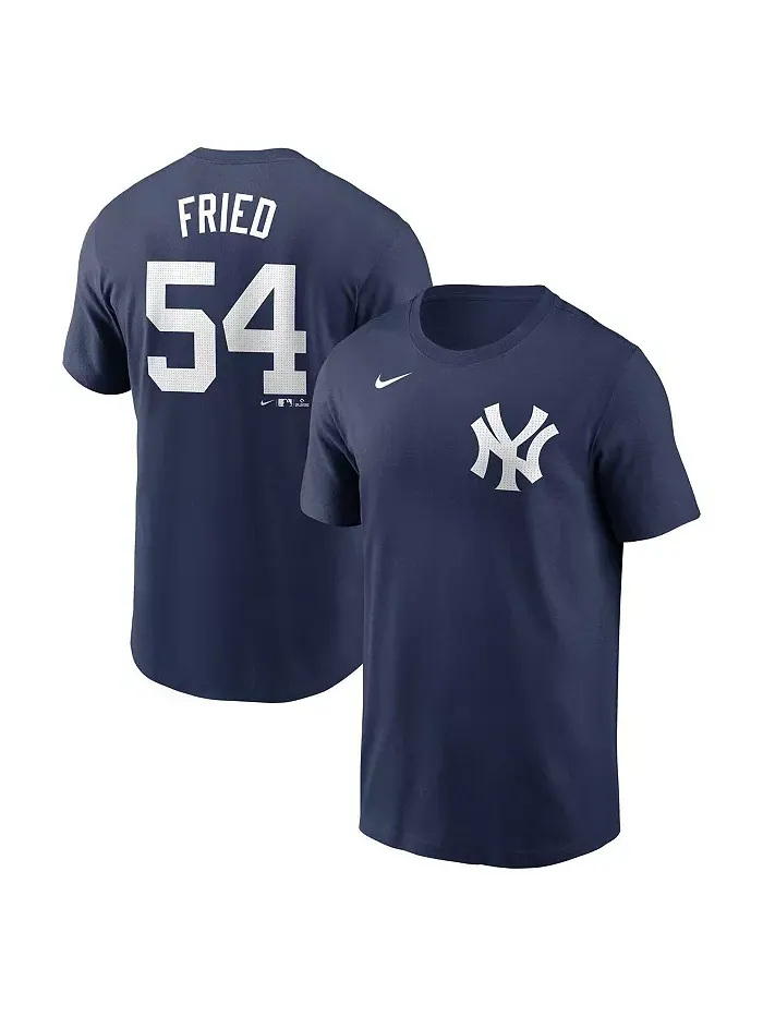 Мужская футболка Max Fried New York Yankees Fuse с именем и номером — изображение 1 из 2, синий
