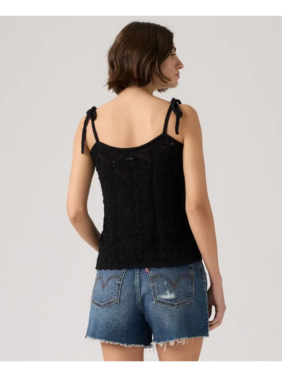 Топ-майка с открытым узором и завязками на плечах Abbey Levi's, Anthracite Night — изображение 4 из 4