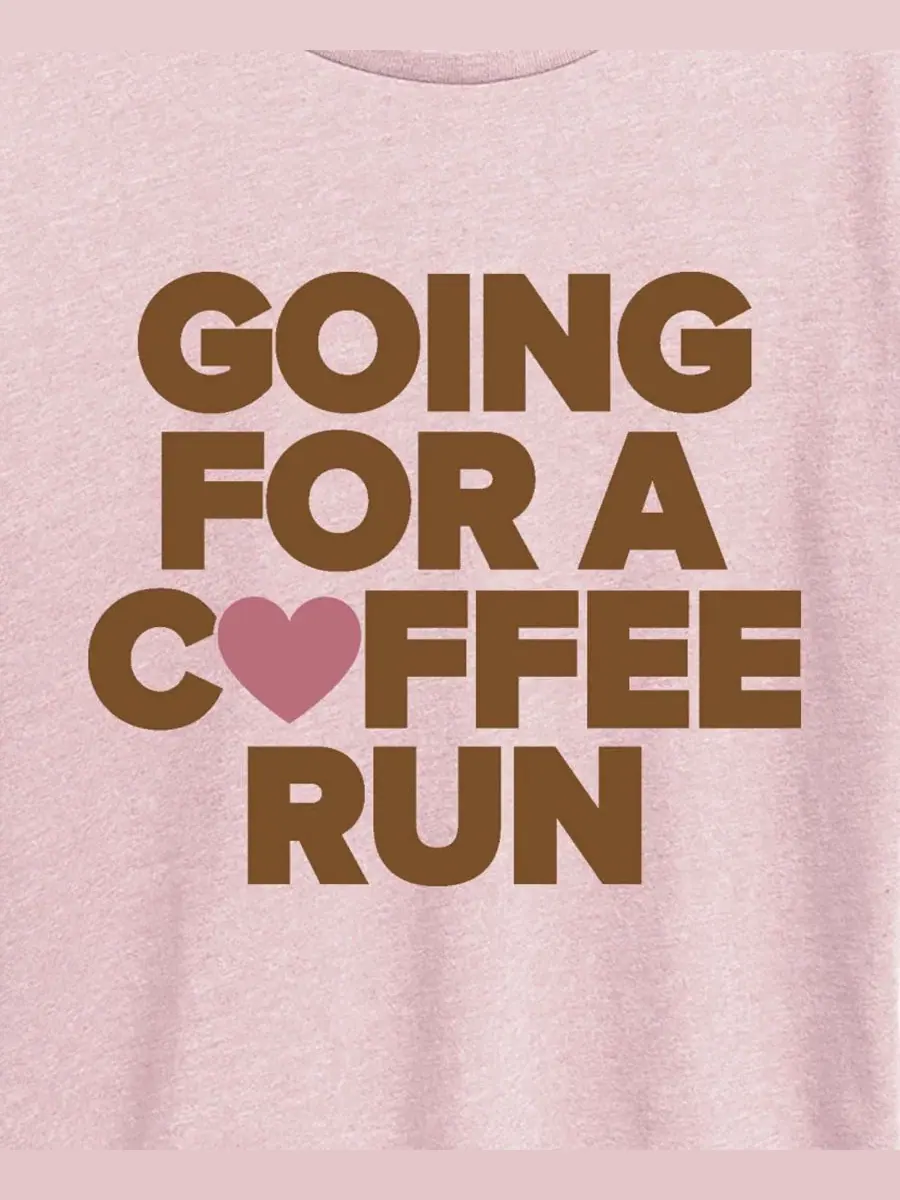 Футболка с принтом Coffee Run Hybrid Apparel — изображение 3 из 3, розовый