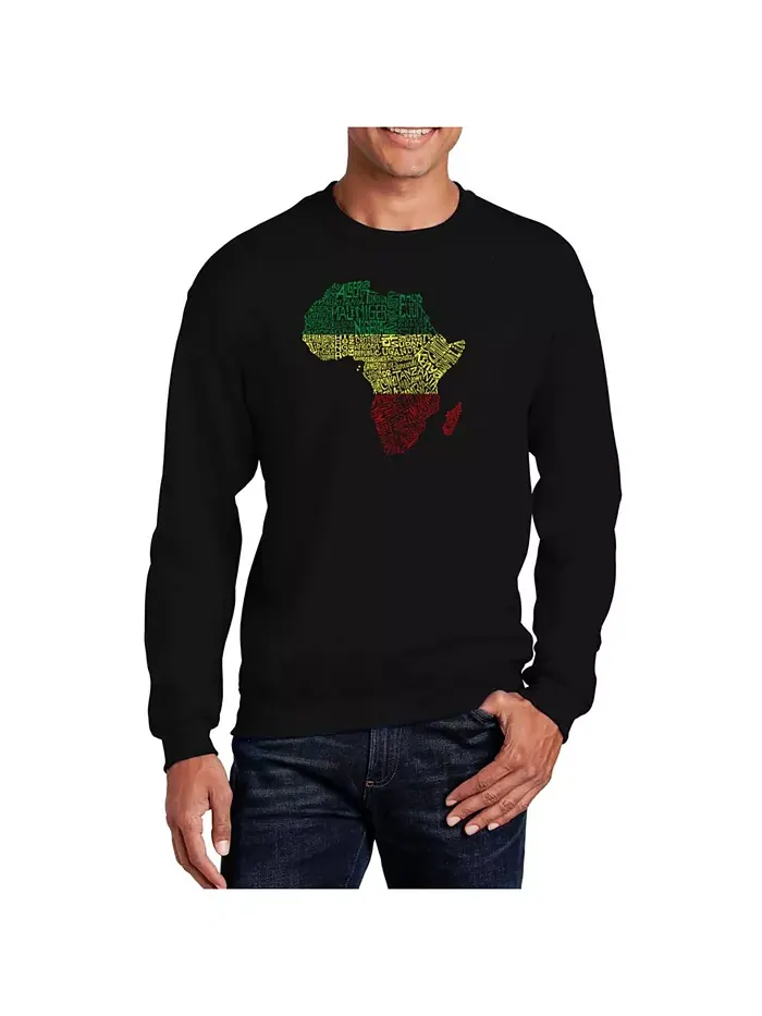 Мужской худи Word Art Countries In Africa LA Pop Art — изображение 1 из 2, черный