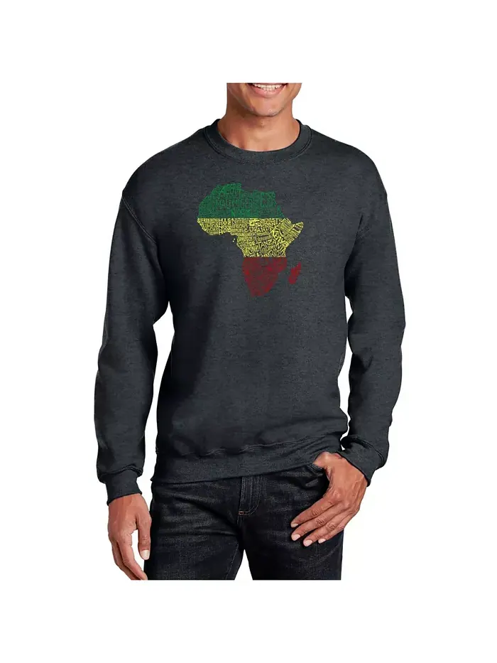 Мужской худи Word Art Countries In Africa LA Pop Art — изображение 1 из 2, серый