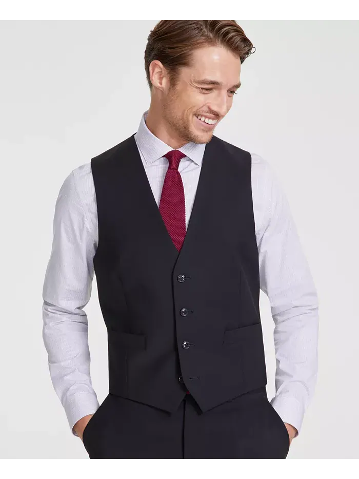 Мужской жилет из смесовой шерсти с бесконечной растяжимостью Slim-Fit Calvin Klein
